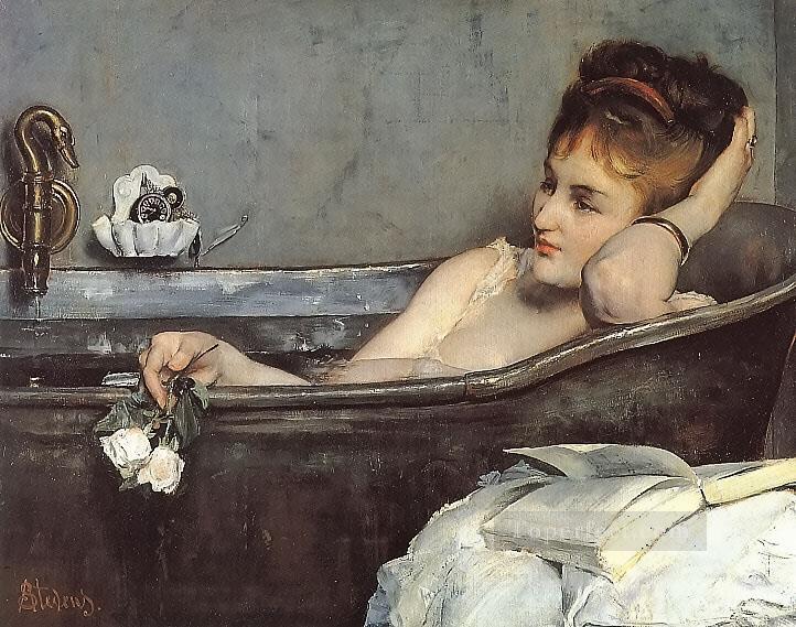 The Bath lady Belgian painter Alfred Stevens Oil Paintings